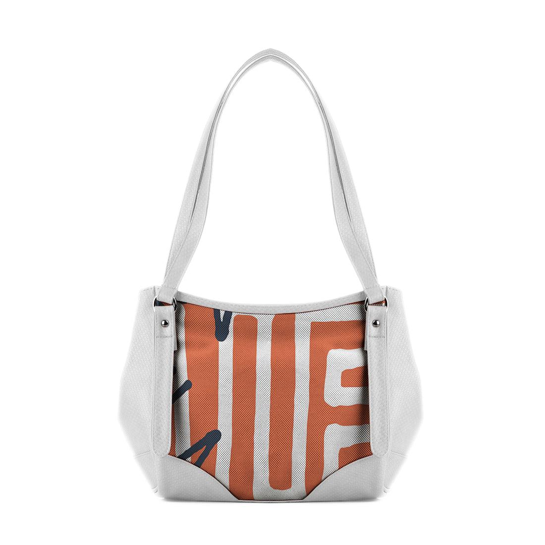 White Leather Tote Bag We - CANVAEGYPT