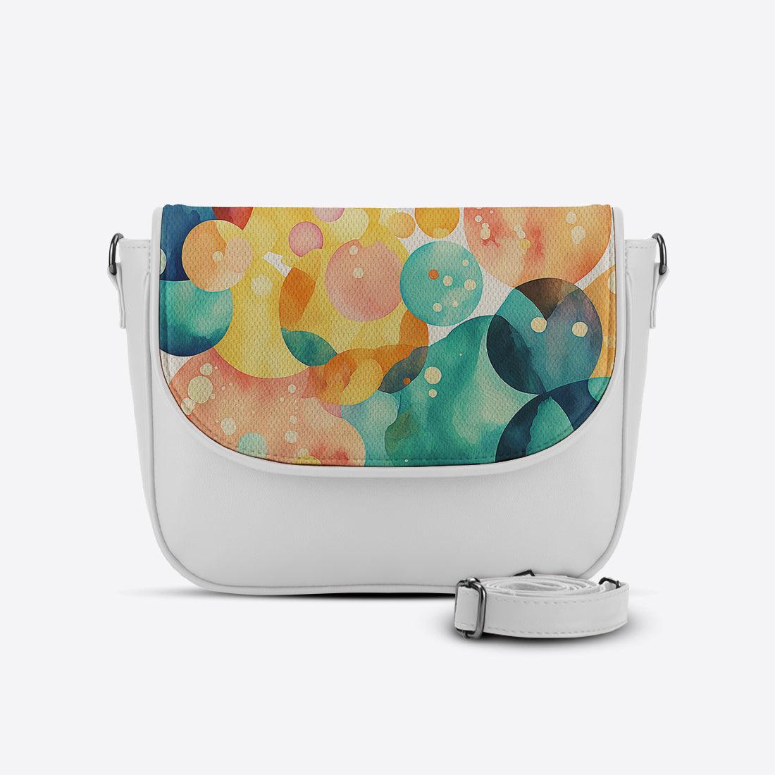White Messenger Crossbody Bright Circles - CANVAEGYPT