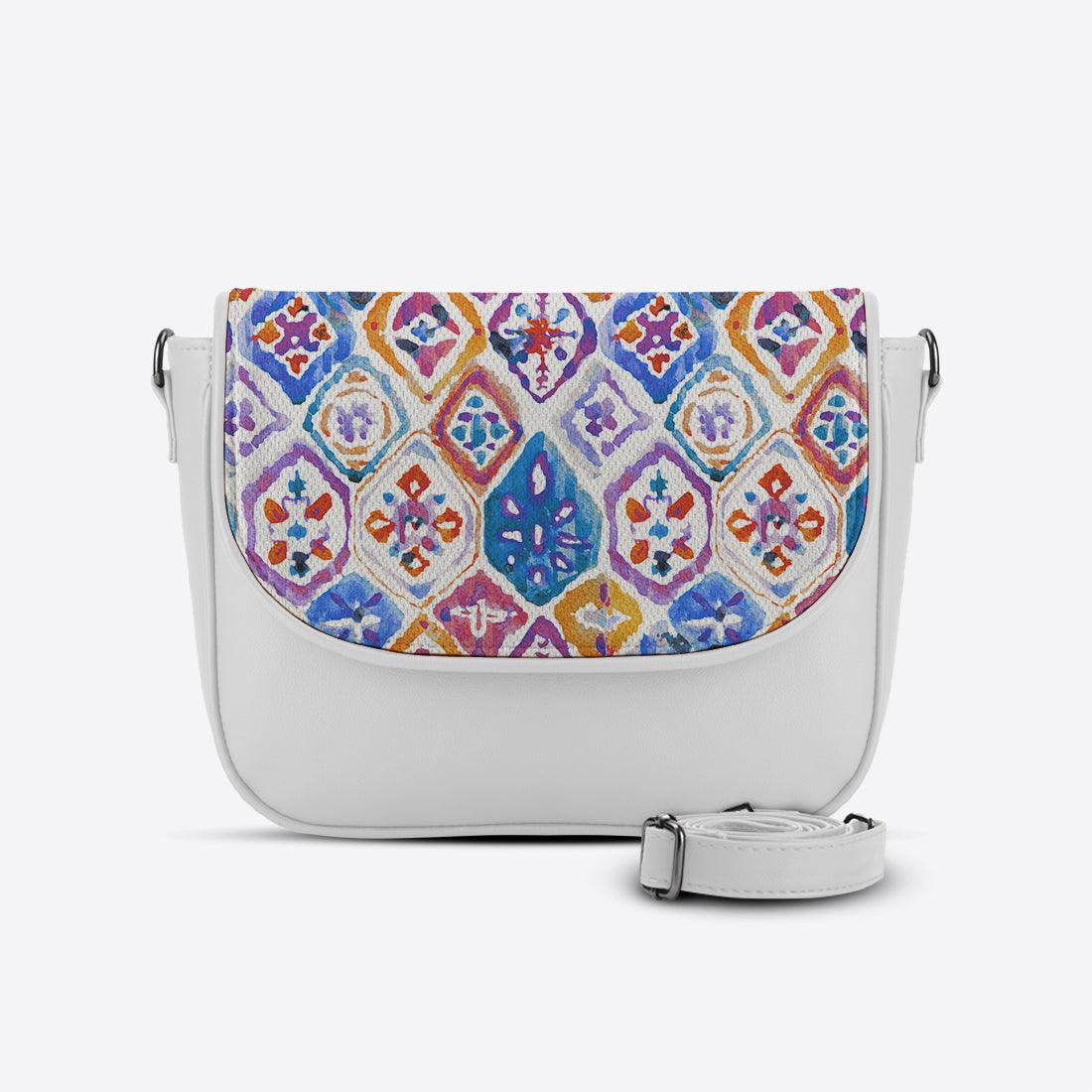 White Messenger Crossbody Mozaic - CANVAEGYPT