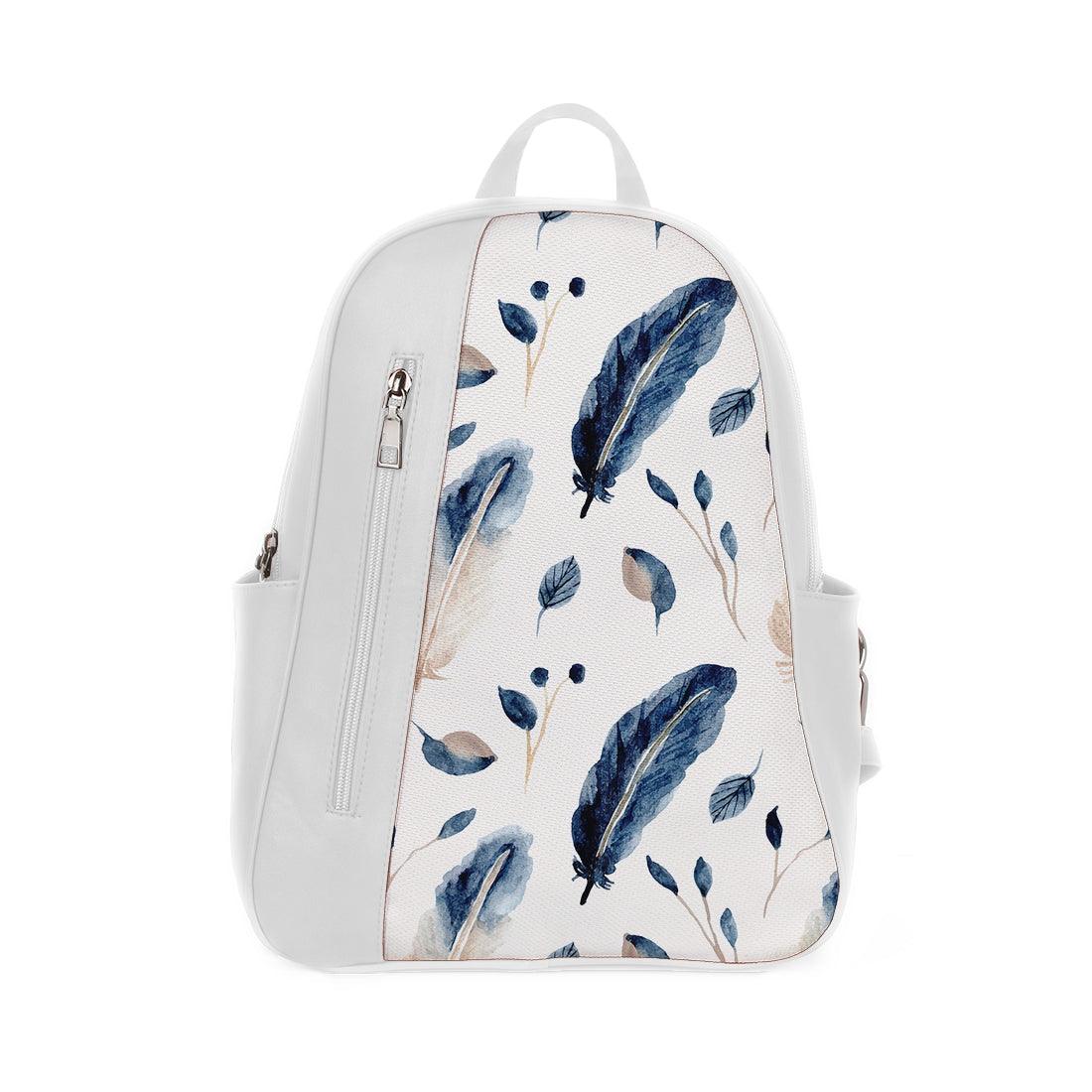 White Mixed Backpack Feathers - CANVAEGYPT