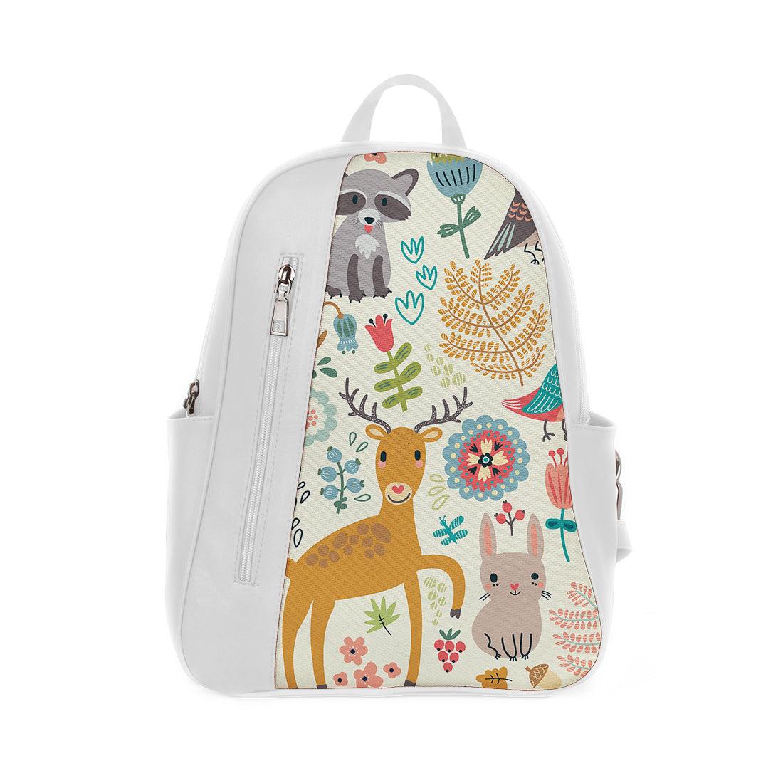 White Mixed Backpack Forest - CANVAEGYPT