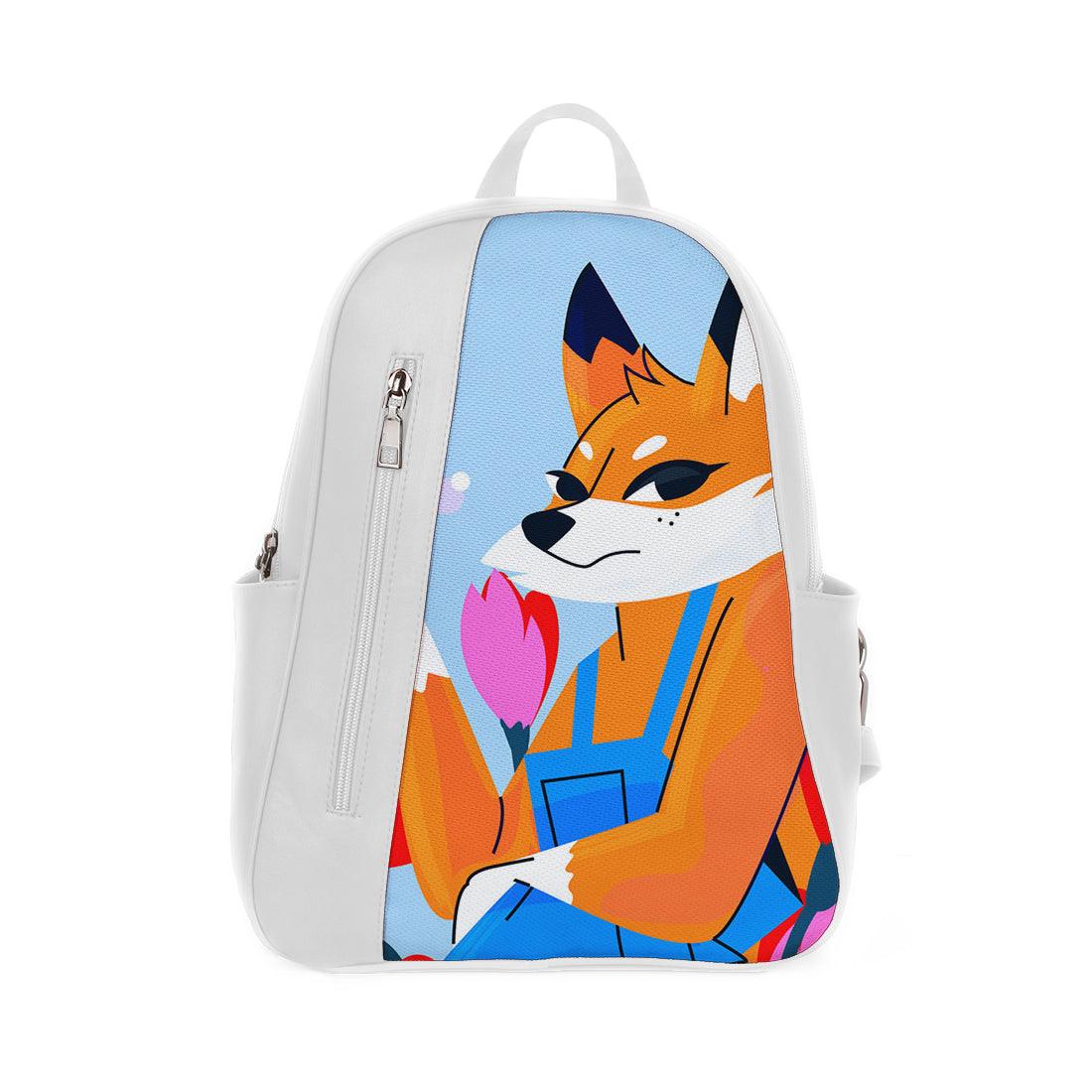 White Mixed Backpack Fox - CANVAEGYPT