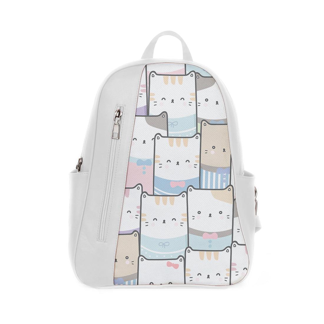 White Mixed Backpack Kitty - CANVAEGYPT