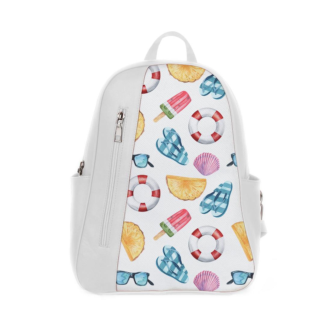 White Mixed Backpack Summer Fun - CANVAEGYPT