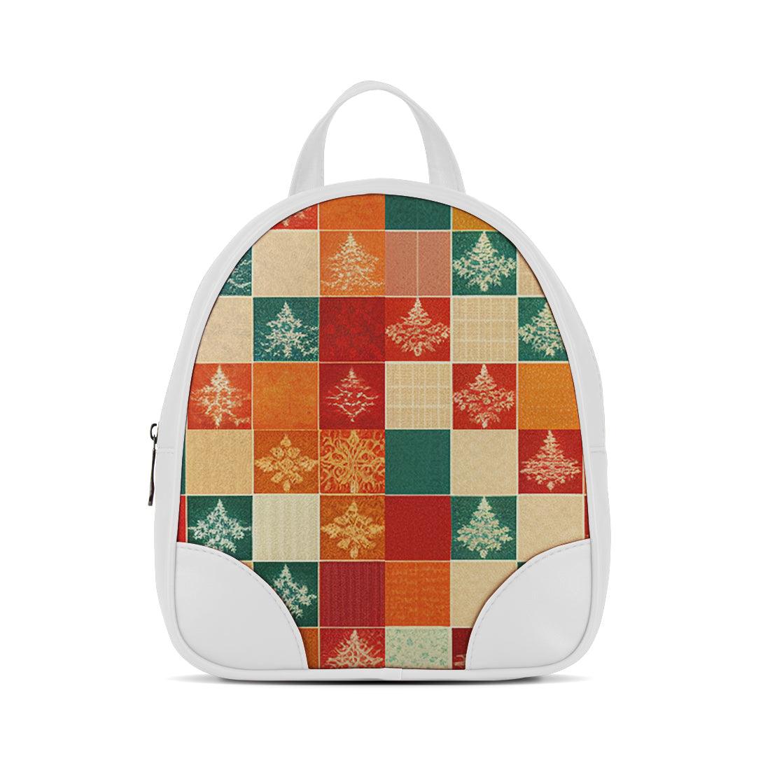 White O Mini Backpacks Christmas Pattern - CANVAEGYPT