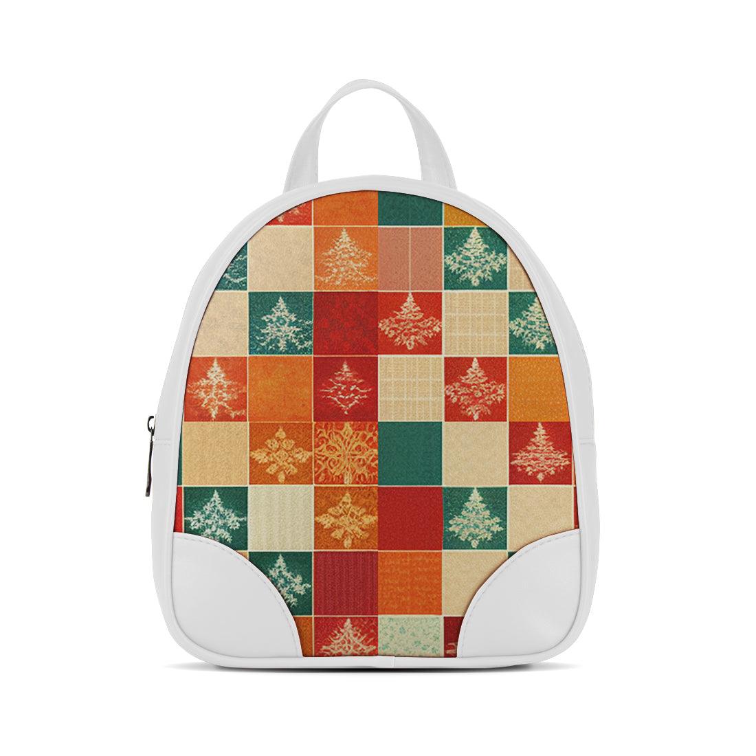 White O Mini Backpacks Christmas Pattern - CANVAEGYPT
