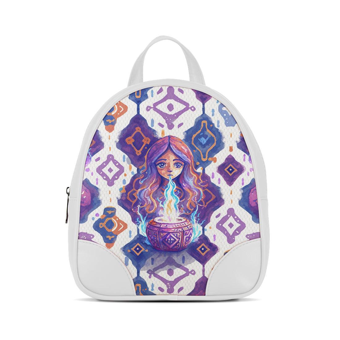 White O Mini Backpacks Cute Witch - CANVAEGYPT