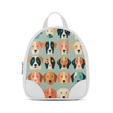 White O Mini Backpacks Dogs - CANVAEGYPT