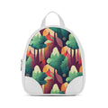 White O Mini Backpacks Forest Pattern