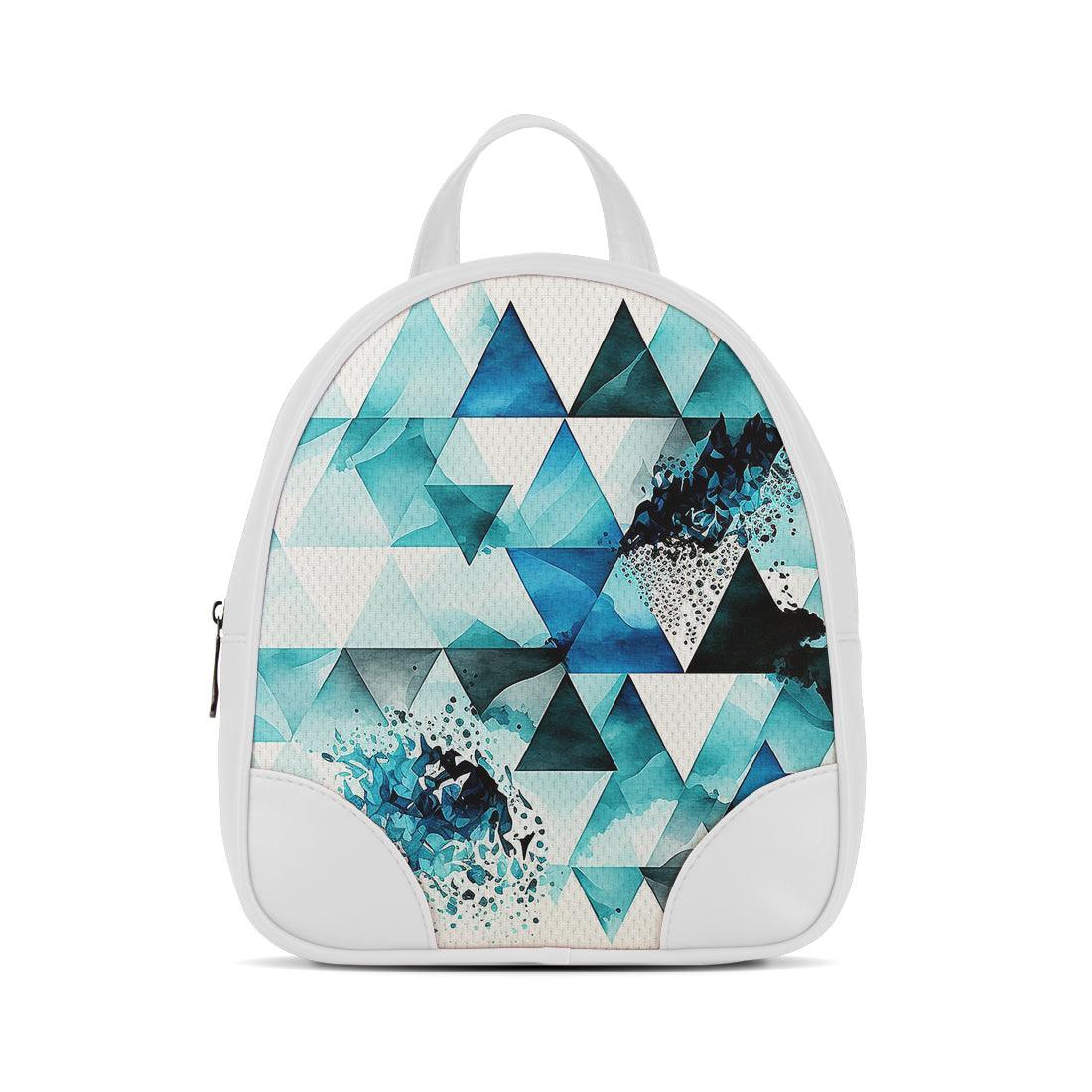 White O Mini Backpacks Ice Triangles - CANVAEGYPT