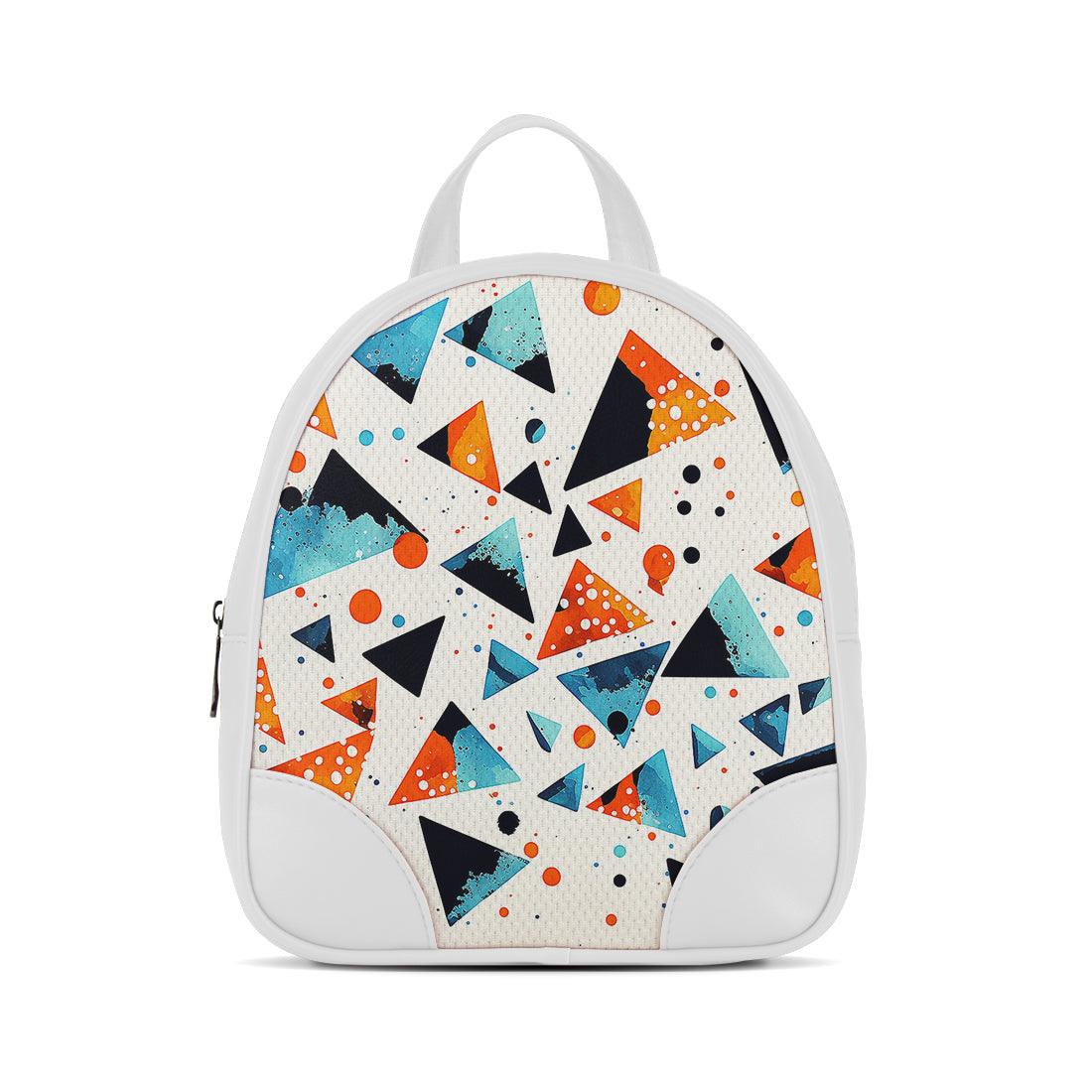 White O Mini Backpacks Isolated Triangles - CANVAEGYPT