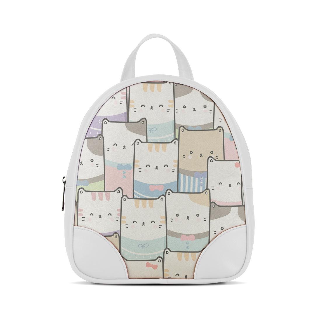 White O Mini Backpacks Kitty - CANVAEGYPT