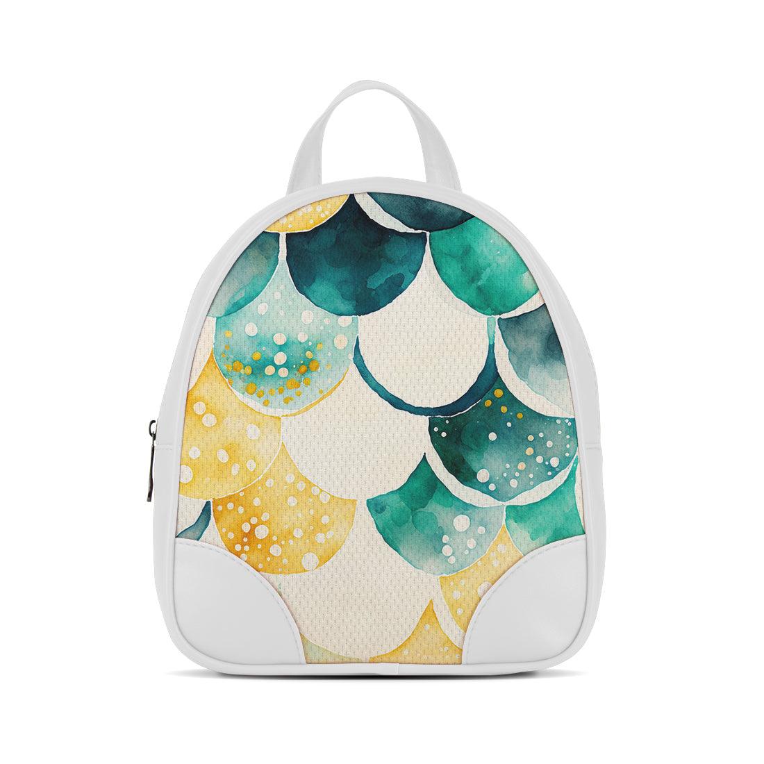 White O Mini Backpacks Opposite Circles - CANVAEGYPT