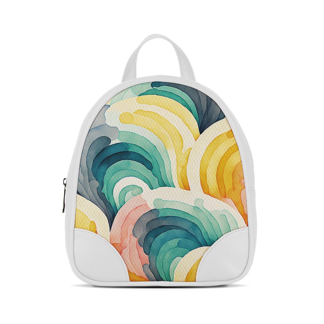 White O Mini Backpacks Scribbles - CANVAEGYPT