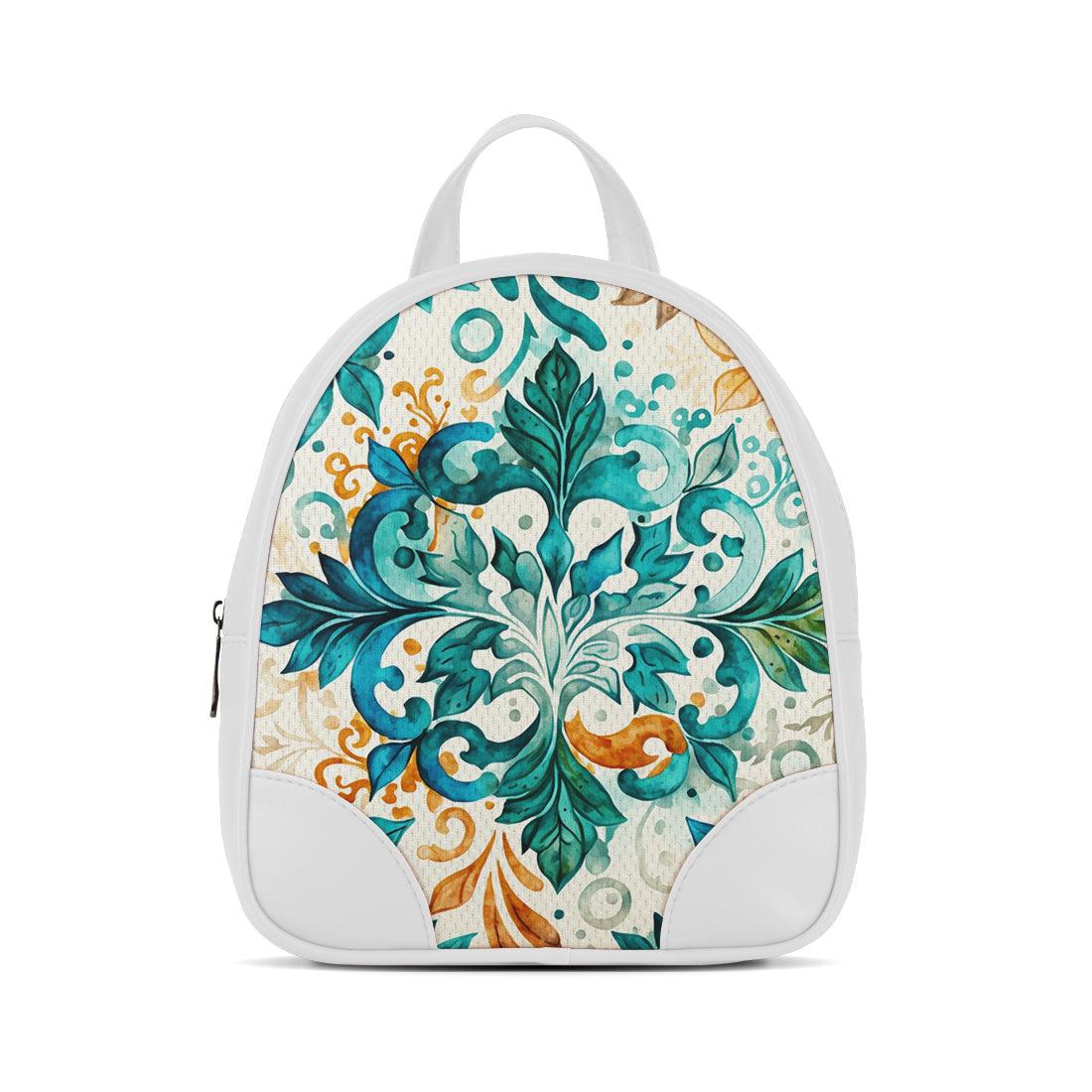 White O Mini Backpacks Watercolor Pattern - CANVAEGYPT