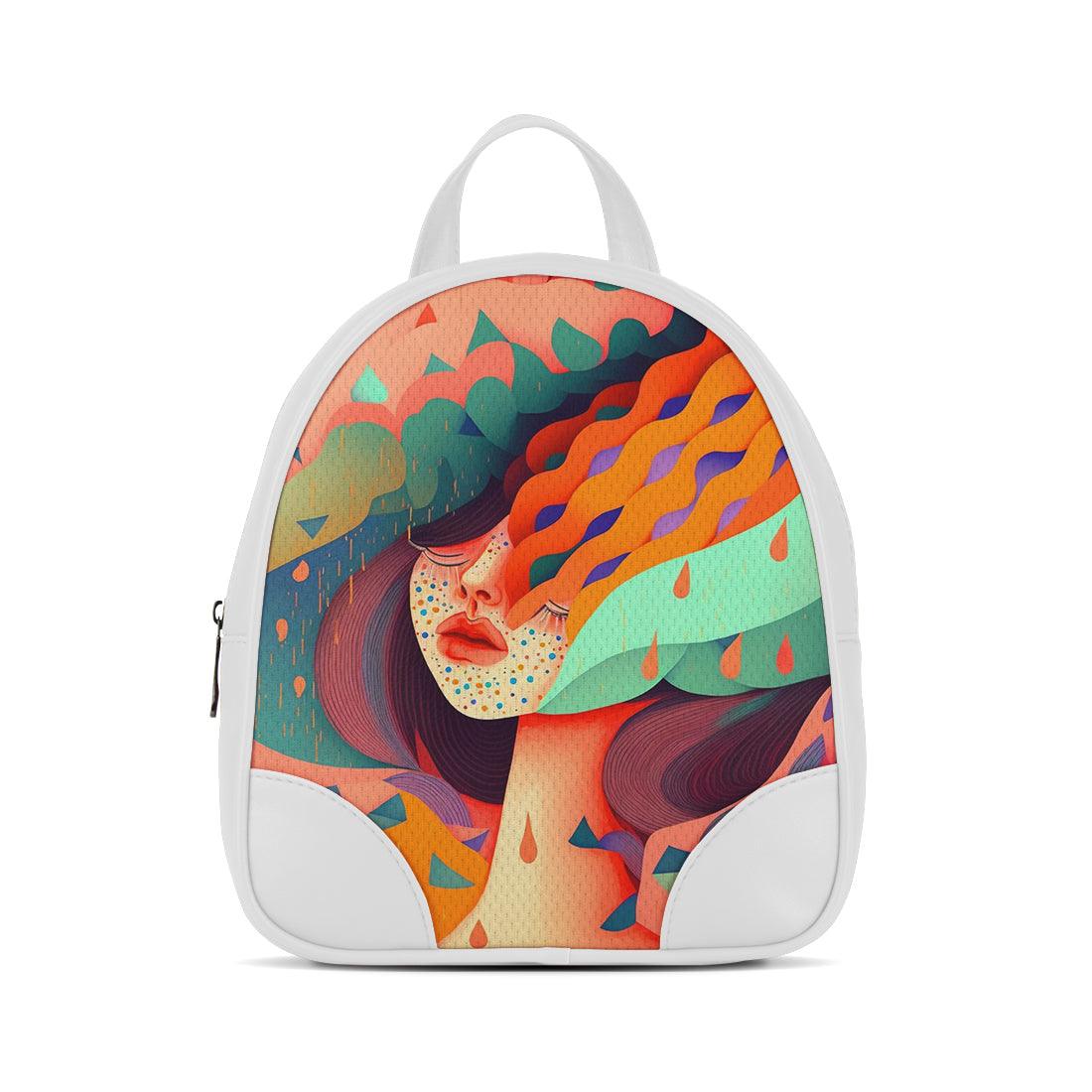 White O Mini Backpacks Wavy Head - CANVAEGYPT