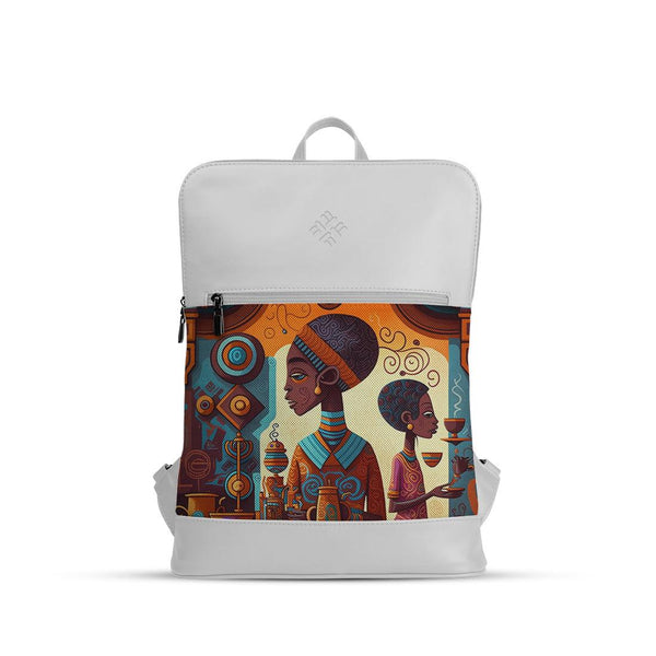 White Orbit Laptop Backpack Ancient Era - CANVAEGYPT