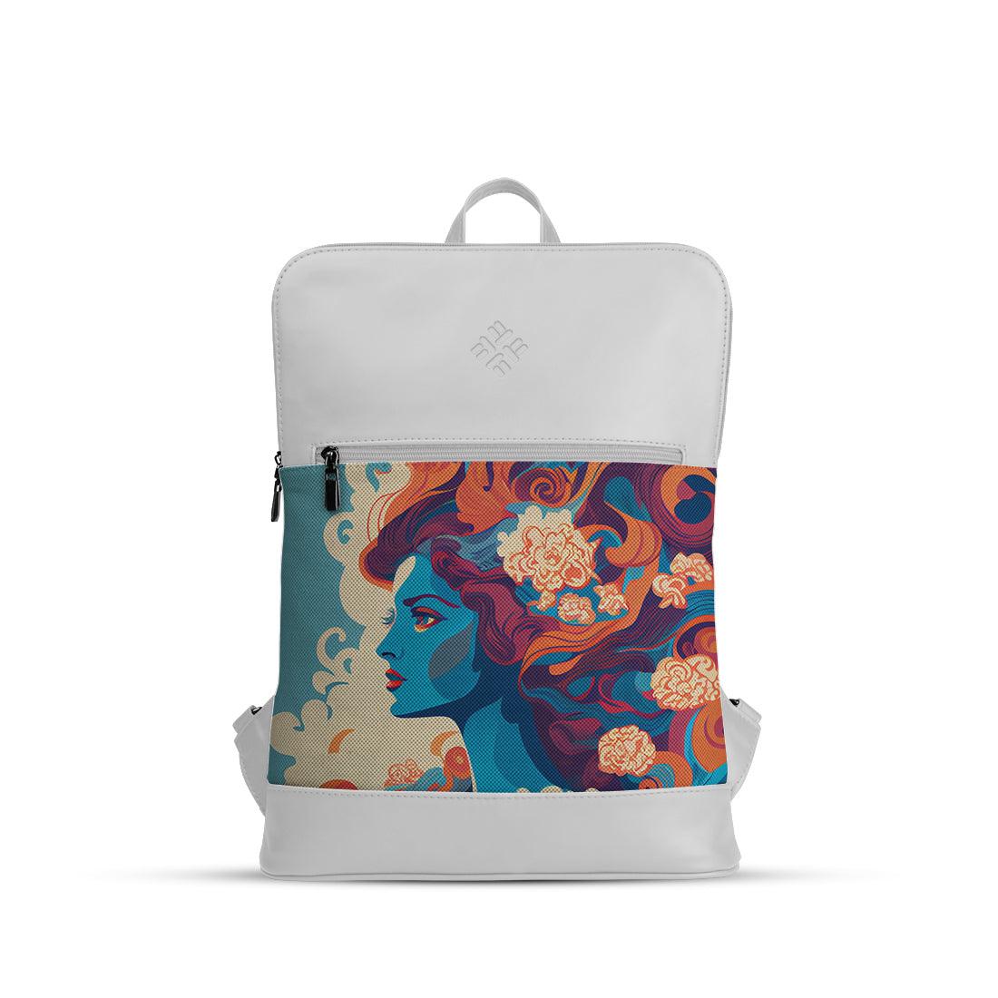 White Orbit Laptop Backpack Blue Princess - CANVAEGYPT