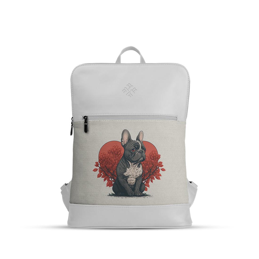 White Orbit Laptop Backpack Bulldog Love - CANVAEGYPT