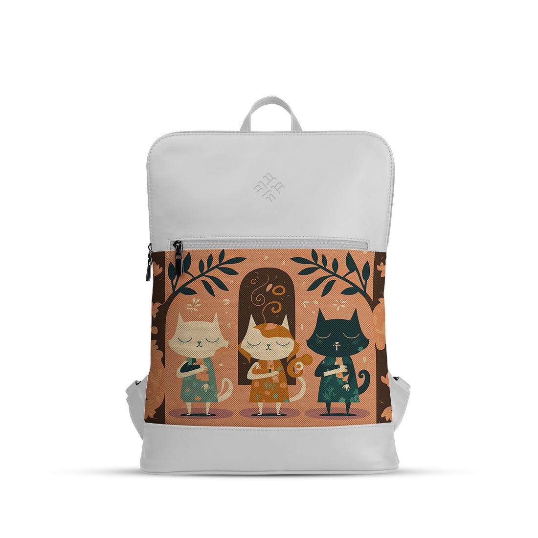White Orbit Laptop Backpack Cats - CANVAEGYPT
