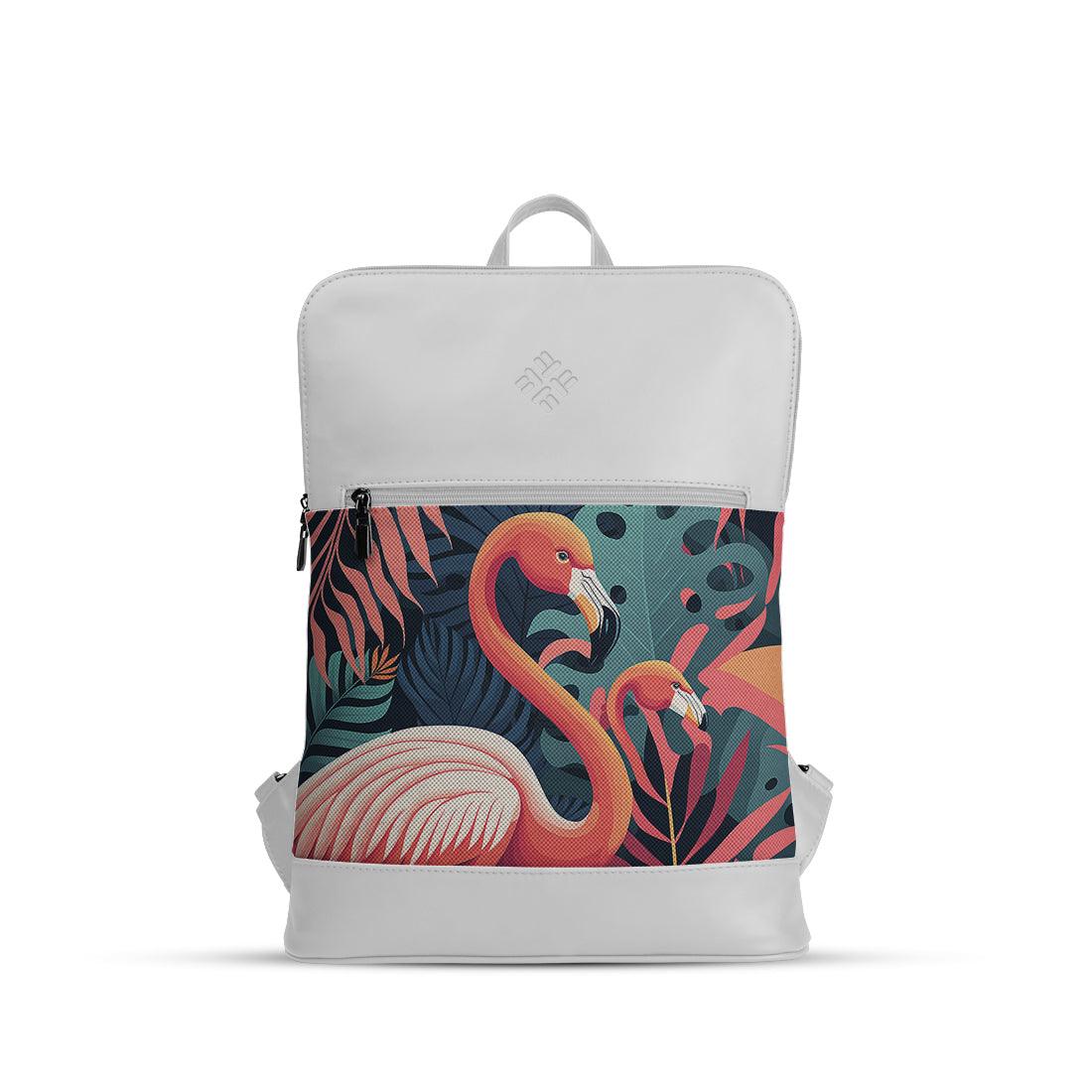 White Orbit Laptop Backpack Flamingo - CANVAEGYPT