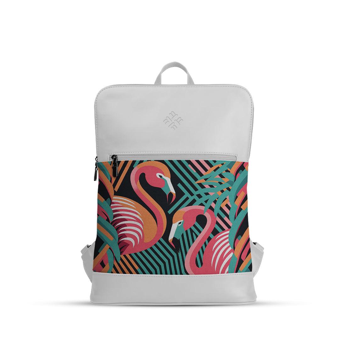 White Orbit Laptop Backpack Flamingos & Arrows - CANVAEGYPT