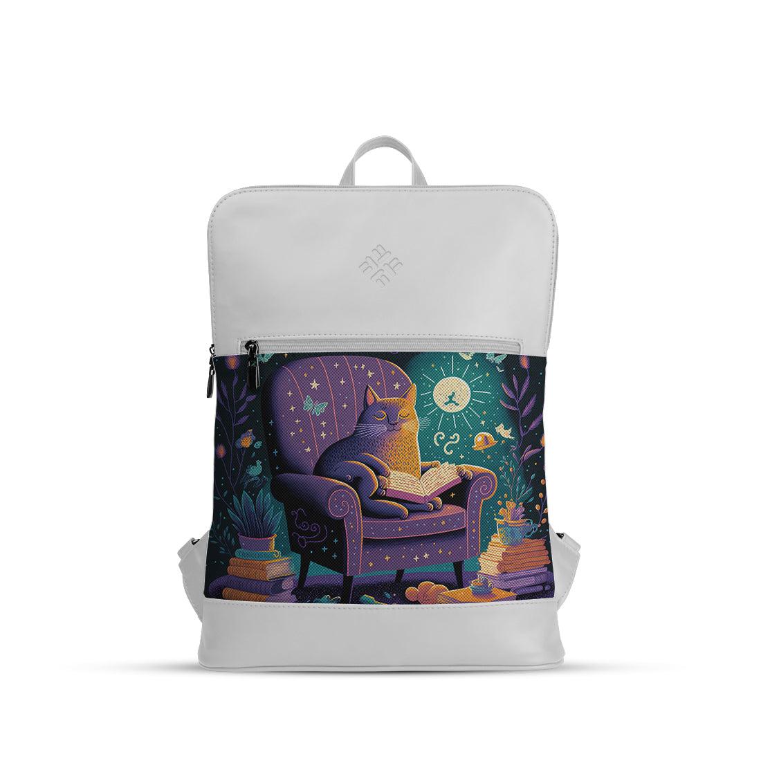 White Orbit Laptop Backpack Kitty - CANVAEGYPT