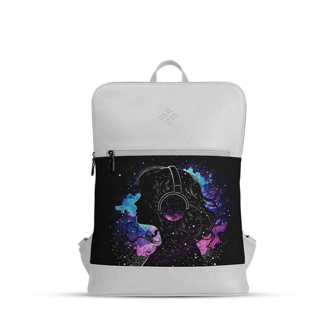 White Orbit Laptop Backpack Music - CANVAEGYPT