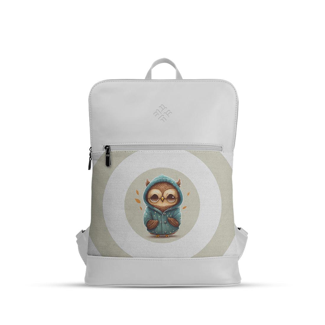 White Orbit Laptop Backpack Owl - CANVAEGYPT