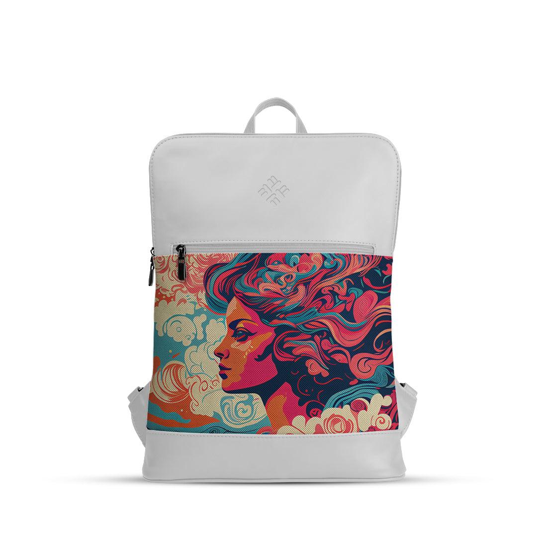 White Orbit Laptop Backpack Queen - CANVAEGYPT