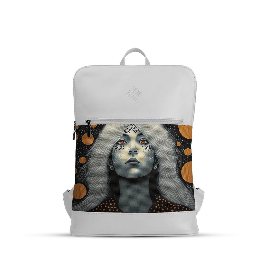 White Orbit Laptop Backpack Queen of the moon - CANVAEGYPT
