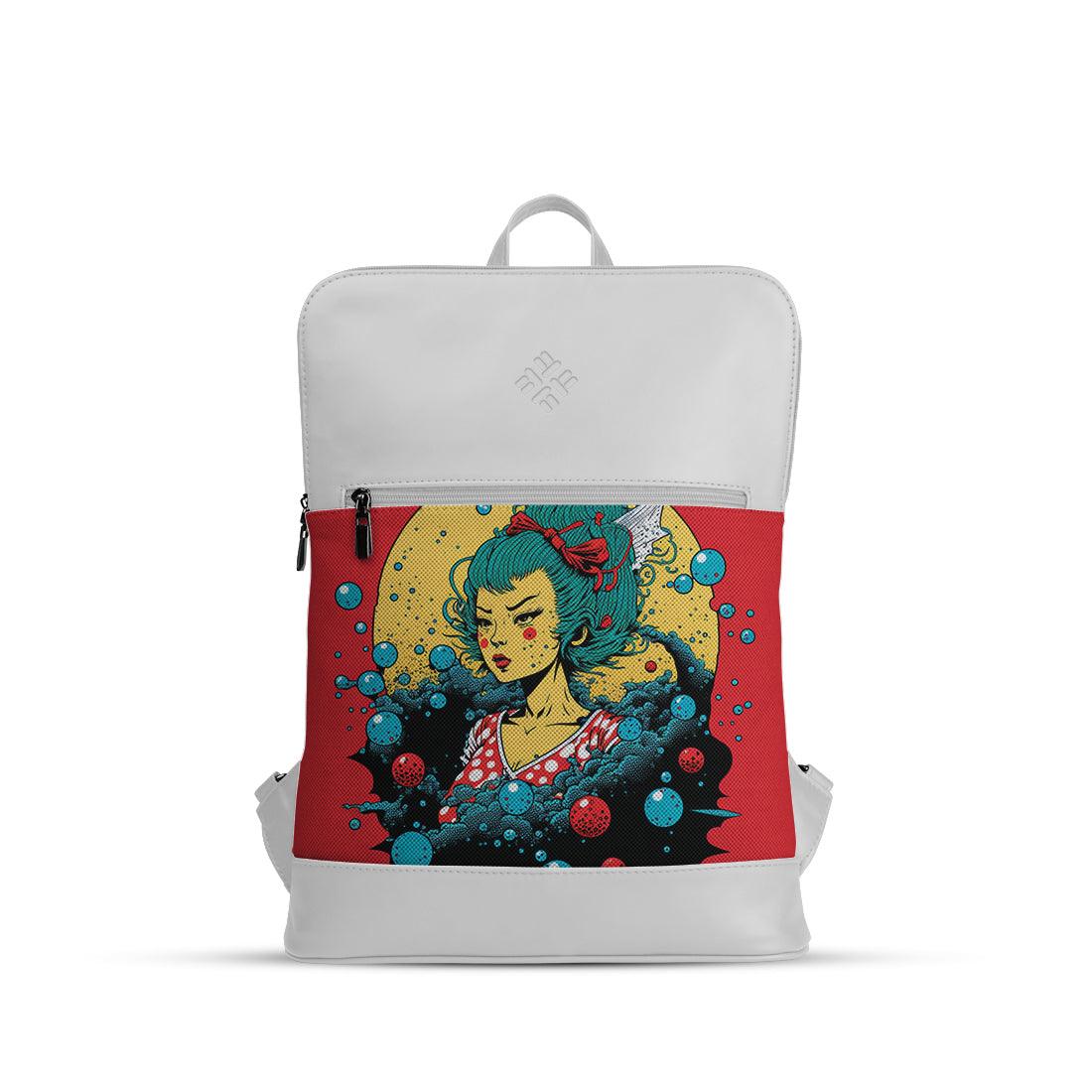 White Orbit Laptop Backpack Sea Queen - CANVAEGYPT