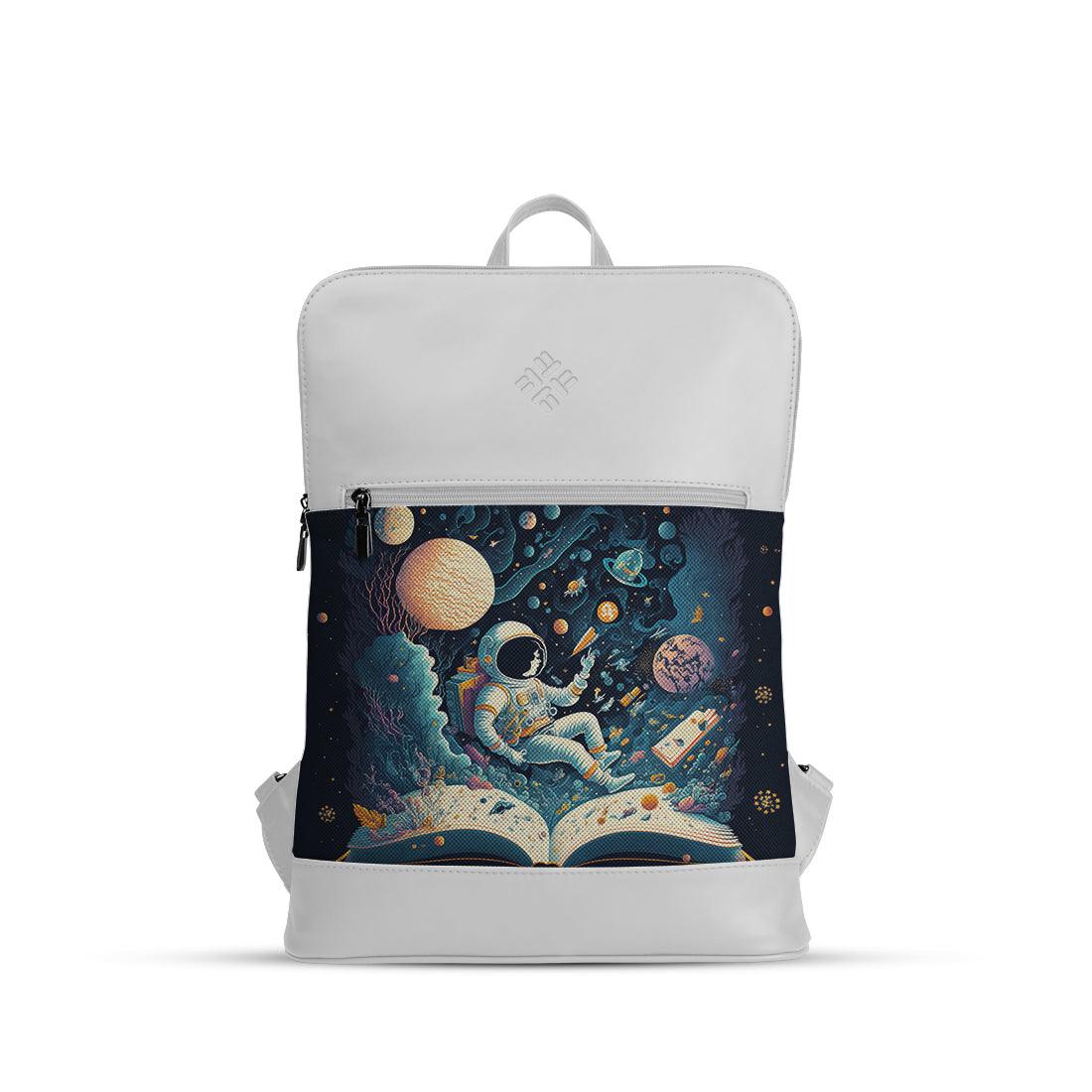 White Orbit Laptop Backpack Space - CANVAEGYPT