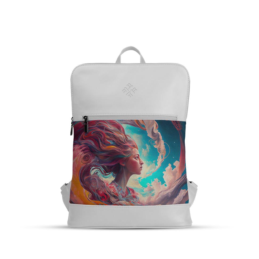 White Orbit Laptop Backpack Spirit Queen - CANVAEGYPT