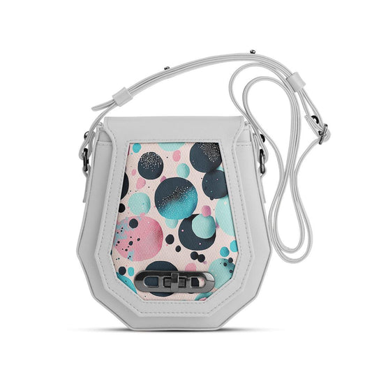 White Polygon Crossbags Colorful Circles - CANVAEGYPT