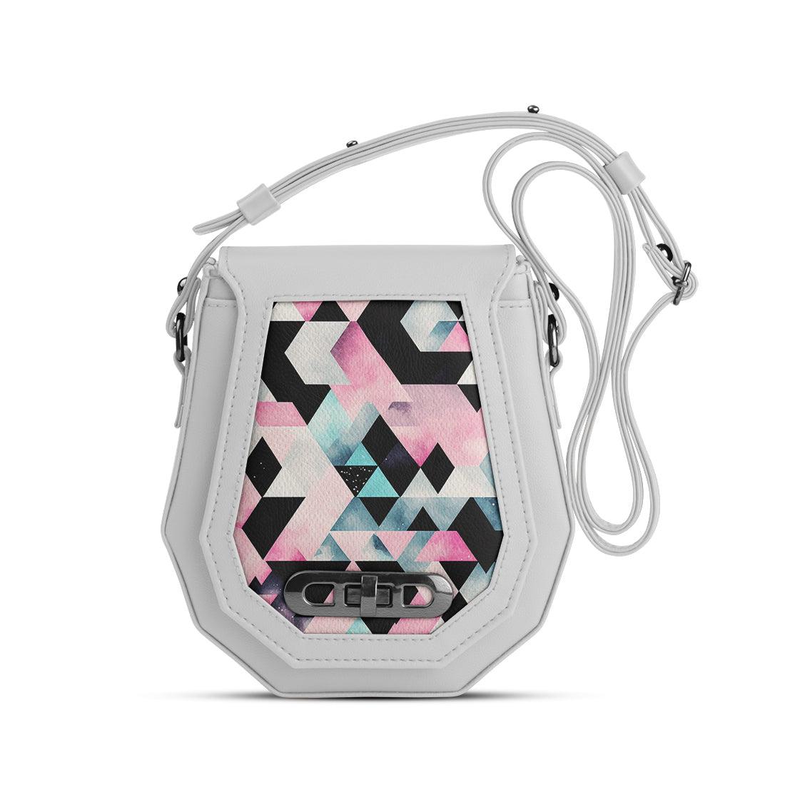 White Polygon Crossbags Colorful Patterns - CANVAEGYPT