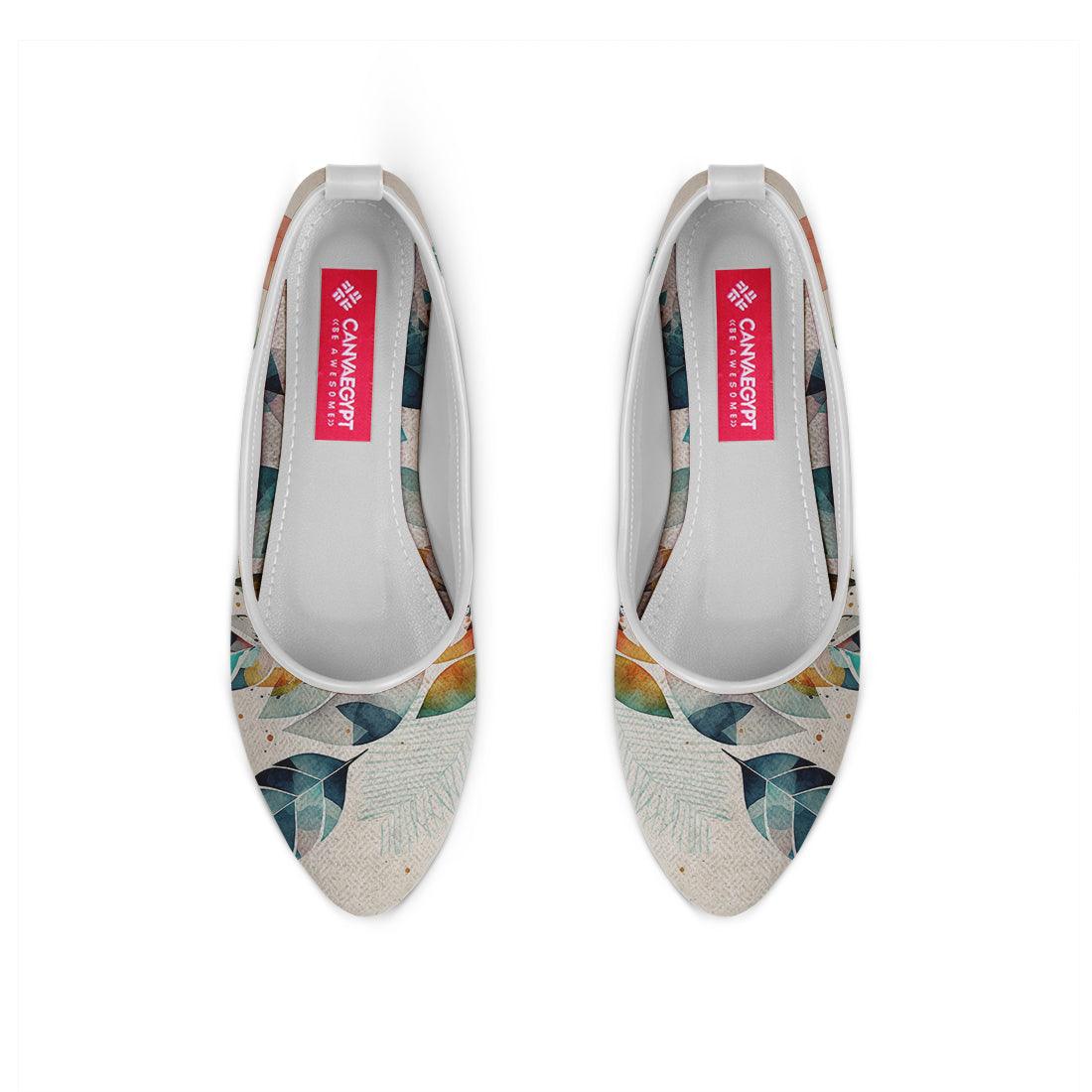 White Round Toe Shoe Bright Leaf - CANVAEGYPT