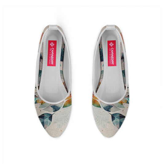 White Round Toe Shoe Bright Leaf - CANVAEGYPT