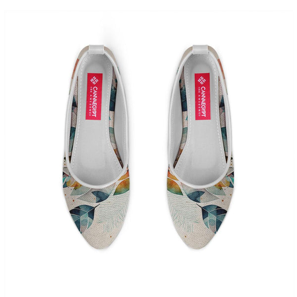 White Round Toe Shoe Bright Leaf - CANVAEGYPT
