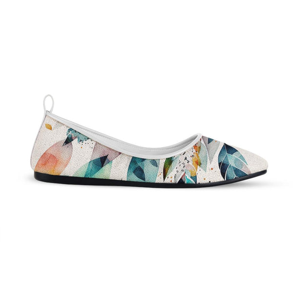 White Round Toe Shoe Bright Leaf