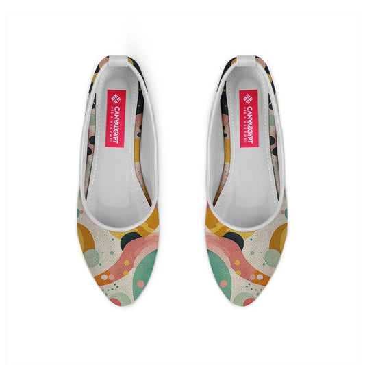 White Round Toe Shoe Dots - CANVAEGYPT