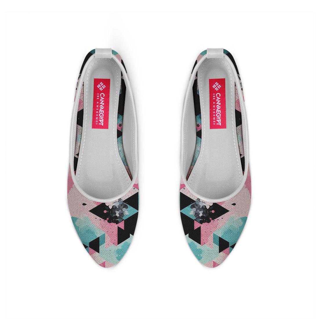 White Round Toe Shoe Glowing - CANVAEGYPT