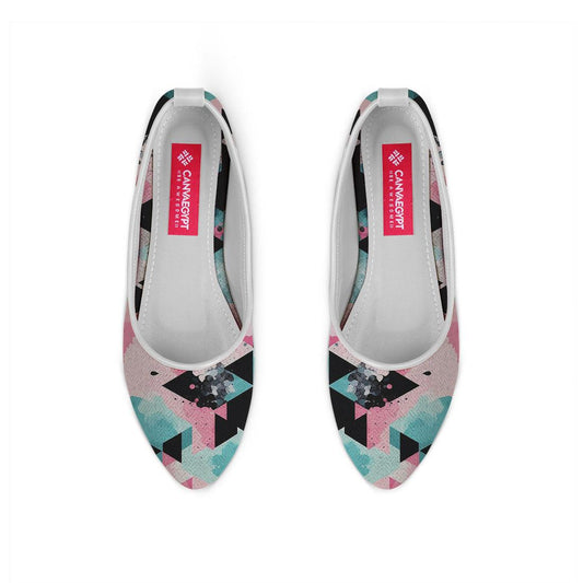 White Round Toe Shoe Glowing - CANVAEGYPT