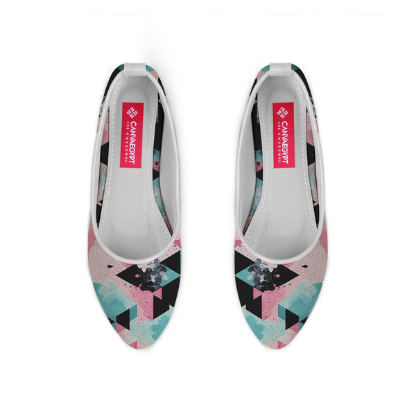 White Round Toe Shoe Glowing - CANVAEGYPT