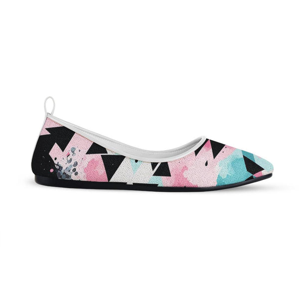 White Round Toe Shoe Glowing
