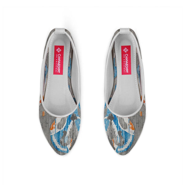 White Round Toe Shoe Good morning - CANVAEGYPT