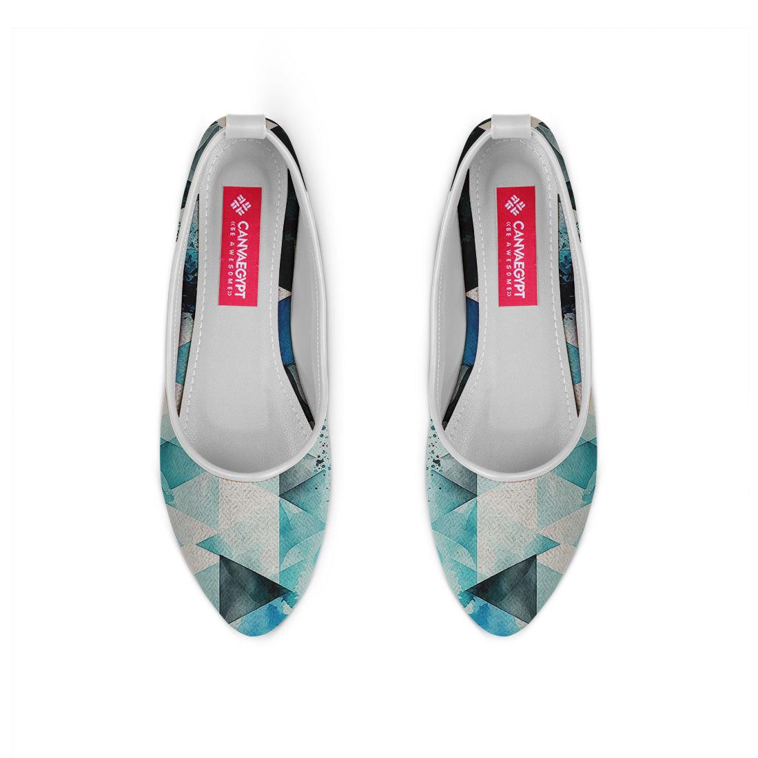 White Round Toe Shoe Ice Triangles - CANVAEGYPT