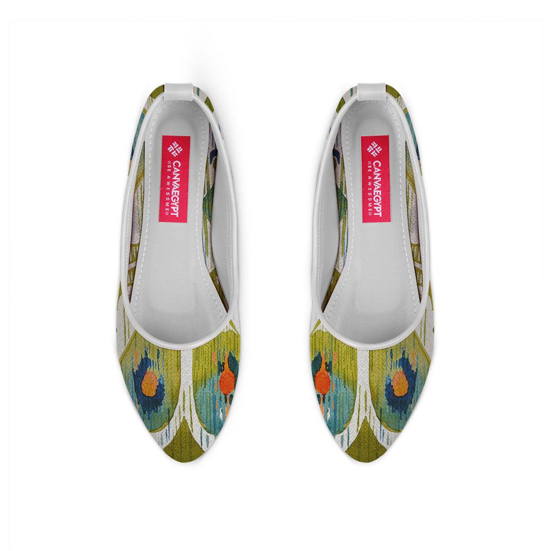 White Round Toe Shoe Indian cucumbers - CANVAEGYPT