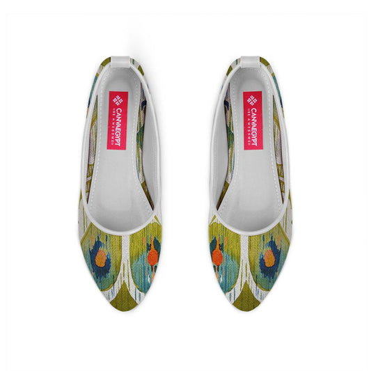 White Round Toe Shoe Indian cucumbers - CANVAEGYPT