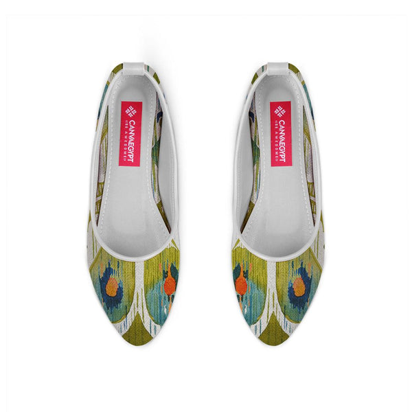 White Round Toe Shoe Indian cucumbers - CANVAEGYPT